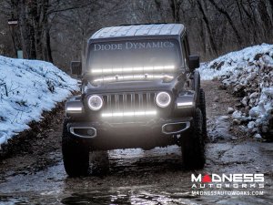 Jeep Wrangler JL LED Light Bar w/ Bracket - 50" - Amber Flood